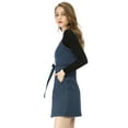 thumbnail image 3 of INSPIRE CHIC Robe Salopette en Denim Classique pour Femmes à Bretelles Ajustables, Coupe Trapèze, 3 of 6