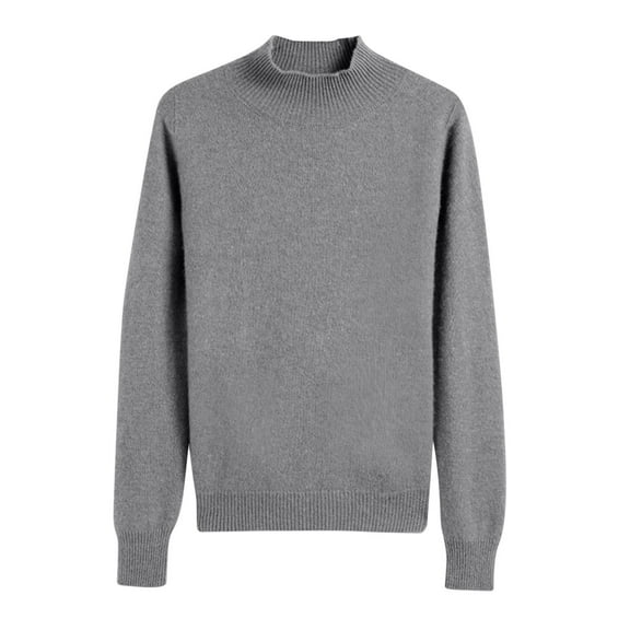 UYISJ Womens Sweaters Long Sleeve Soft Crew Neck Lightweight Knitted Pullover Workout Jumpers Comfy Sweater for Women Dark Gray S