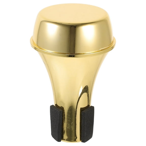 NICERIO Golden Plastic Trumpet Mute for Practice Compact Lightweight ABS Material