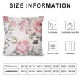 thumbnail image 5 of GOSMITH  Farmhouse Throw Pillow Covers Gray Pink Flowers Leaves Watercolor Floral Rose Pastel Color Waist Lumbar  Throw Pillow Cases Cushion Cover Rectangular, 5 of 5