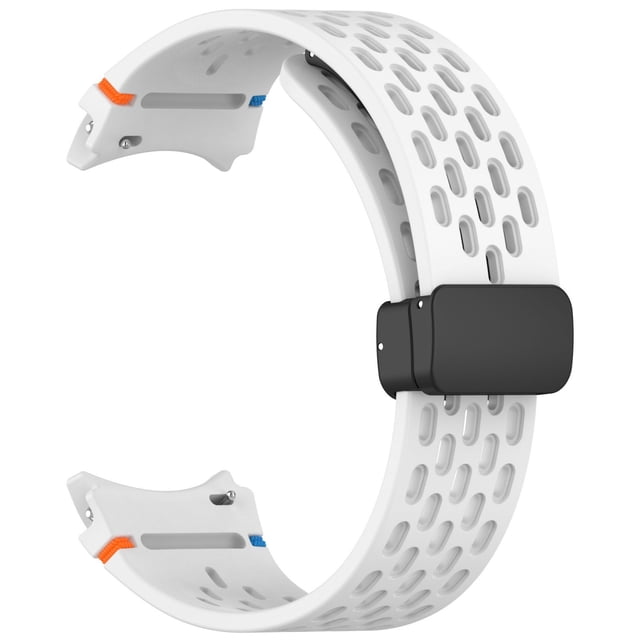 BotaniNest 22MM FE Silicone Sports Watch Band With Fold Over Clasp Breathable Hole Design