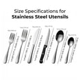 thumbnail image 4 of 24 Piece Silverware Set with Steak Knives, Stainless Steel Flatware Set for 4, Mirror Polished Cutlery, 4 of 8