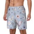thumbnail image 2 of Uemuo Blue Butterfly Pattern Mens Swim Trunks Quick Dry Board Shorts with Mesh Lining, Stretch Beach Shorts Quick Dry No-Chafing Board Shorts-X-Large, 2 of 9