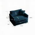 thumbnail image 5 of Modern 3-Piece Upholstered Sofa Set in Blue with Solid Wood Frame (220×80×75cm), 5 of 12