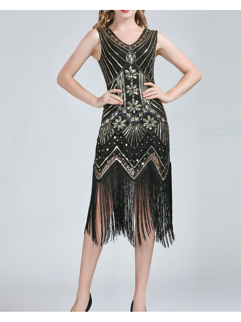 Whitewed 20'S Gatsby Themed Gifts Bridal Party Bridesmaid Dresses Outfit Attire Black/Gold - Walmart.com Whitewed 20'S Gatsby Themed Gifts Bridal Party Bridesmaid Dresses Outfit Attire Black/Gold - Walmart.com