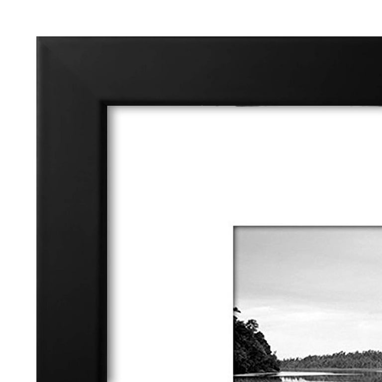 Americanflat 2 Pack 11x14 Inches Picture Frame With 8x10 Inches Mat -  Composite Wood With Glass Cover - Black : Target