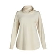 thumbnail image 5 of Time and Tru Women's Cozy Cowl Neck Top with Long Sleeves, Sizes XS-XXXL, 5 of 5