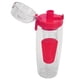 thumbnail image 3 of Botella de agua con infusor de frutas, agarre antideslizante, tapa abatible, botellas de agua con infusión para mujeres y hombres, botella de infusión de agua a prueba de fugas, color rojo r, 3 of 10