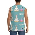 thumbnail image 4 of Goofa Animal Meditation Printed Men's Sleeveless T-Shirt - Athletic Gym Workout Tank Top for Men - Moisture-Wicking, UPF 30+ Quick-Dry Muscle Tee-Large, 4 of 8