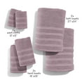 thumbnail image 2 of Virtu Bath Towel Sets For Bathroom 100% Ring Spun Cotton Luxury Bath Towel Set 6 Pc Highly Absorbent Towels, Dusty Purple, 2 of 5