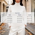 thumbnail image 3 of Hzzrkos Womens Turtleneck Knit Sweater Long Sleeve Pullover Top Soft Stretchy Ribbed Cuff Casual Lightweight Knitwear for Daily Wear Work Travel Outdoor Activities White M, 3 of 7