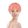 thumbnail image 3 of YFYANG Women's Double Waterproof Shower Cap, Pink Line Cloud Graffiti Reusable Hair Cap for All Hair Styles and Head Sizes, 3 of 9