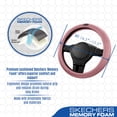 thumbnail image 6 of Skechers Steering Wheel Cover, Leather Steering Wheel Cover for Cars, Non-Slip Steering Wheel Cover, Universal Fit Steering Wheel Cover for SUV Truck (14.5"-15"), Pink, 6 of 7
