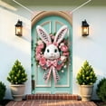 thumbnail image 7 of KOYPTL Cute Easter Decorations Door Cover for Home Decor Bunny Eggs House Fabric Backdrop Door Porch Covers Holiday Door Cover for Spring Easter Festival Party Supplies(71*35inch), 7 of 7
