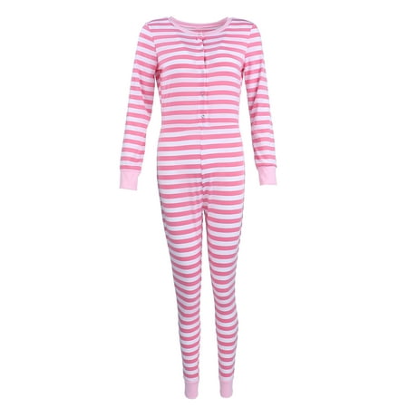 

Women One Piece Pajamas Outfits Sexy Stripe Bodycon Jumpsuit Bodysuit Long Sleeve Romper Sleepwear