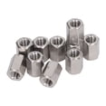 thumbnail image 1 of Tuerca de acoplamiento hexagonal, 10 tuercas de acoplamiento hexagonales Tuercas de acoplamiento hexagonales de acero inoxidable Tuercas de acoplamiento gruesas Diseño exquisito VoborMX herramienta, 1 of 8
