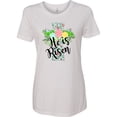 thumbnail image 3 of Inktastic He is Risen Floral Print Cross with Beautiful Flowers Women's T-Shirt, 3 of 5