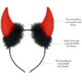 thumbnail image 4 of Skeleteen Devil Costume Accessory Set - Demon Costume Accessories Kit Includes Horns, Bowtie and Tail, 4 of 6