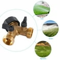 thumbnail image 6 of Garden Hose Splitter 2 Way Garden Water Distributor Solid Brass Y Valve Hose Connector Garden Water Hose Adapter 3/4 inch Thread, 6 of 7