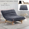 thumbnail image 2 of Aukfa Oversized Chaise Lounge Indoor Chair, Wood Frame, Accent Lazy Sofa, Corduroy, Gray, 2 of 9