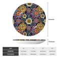 thumbnail image 2 of Yiaed Colorful Compasses Print Bone China Decorative Plate Ceramic Dinner Plates Art Crafts with Display Stand-6in, 2 of 6