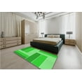 thumbnail image 4 of Ahgly Company Indoor Round Patterned Neon Green Area Rugs, 6' Round, 4 of 6