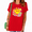 1-Red, variant on UNISHE Women's white Retro Groovy Colorful Daisy Floral Smiley Face Graphic Short Sleeve T-Shirts Tops
