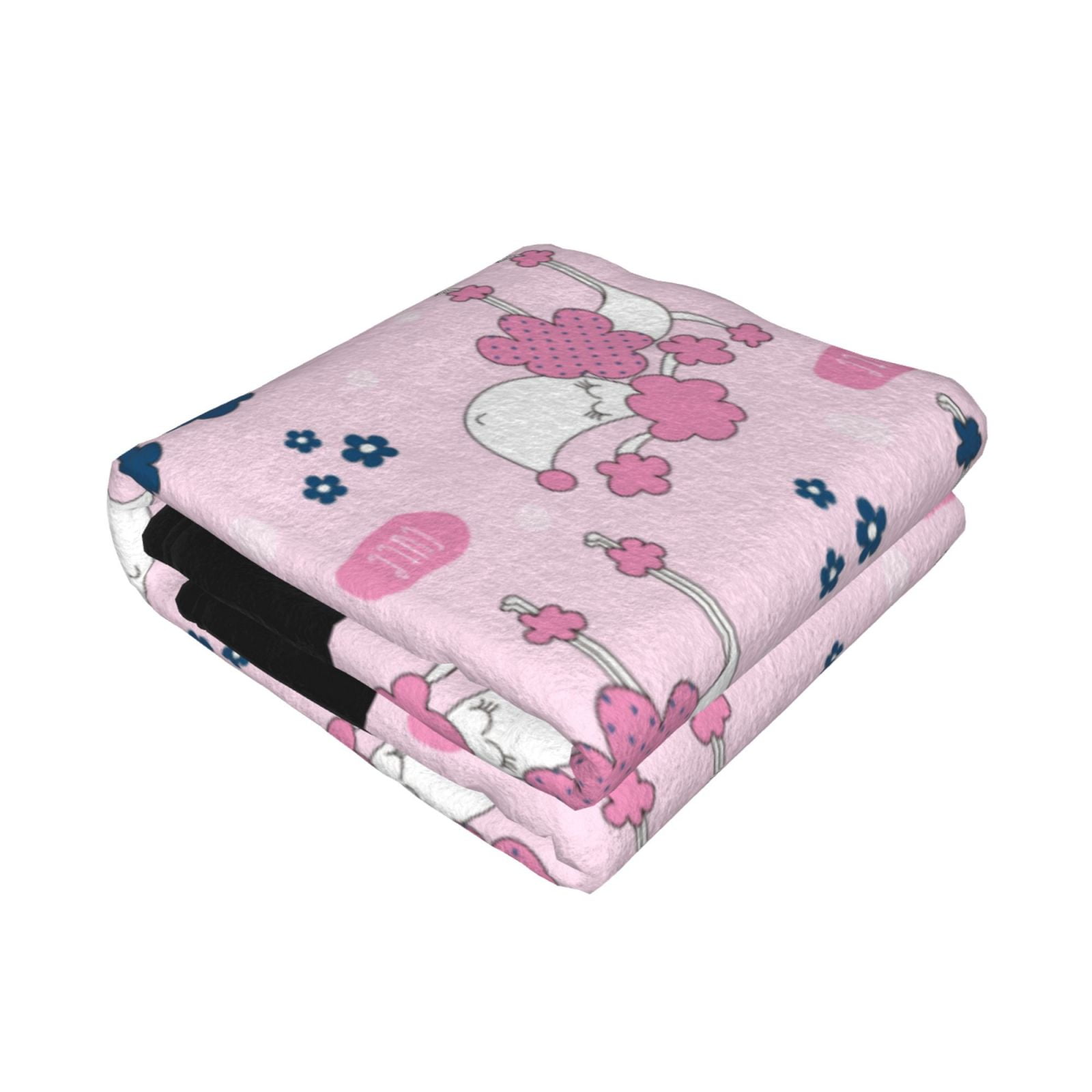 Throw Blanket for Couch - Abstract Pink Cute Poodle Dog Soft Comfy Lightweight Cozy Warm Throw Blanket, Fuzzy Plush Flannel Blanket & Throws for Sofa and Bed All Season
