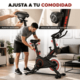 thumbnail image 3 of Bicicleta De Spinning X-Rush Negra Con Rueda De Inercia De 6 Kg, Resistencia Ajustable Y Monitor Digital, 3 of 6