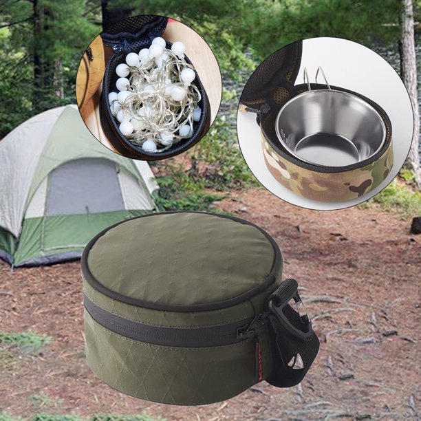 Bolsa de Almacenamiento Sierra Cup, Vajilla para Barbacoa, Resistente Al Agua con Ganchos Triangulares, Contenedor, Bolsa de Transporte, Portador para Verde Baoblaze Estuche Sierra Cup