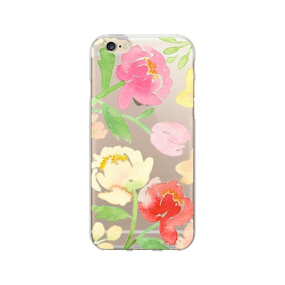 OTM Prints Clear Phone Case, Peonies Gone Bright Flowers - iPhone 6 Plus/7 Plus