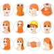 thumbnail image 2 of Bufanda SATINIOR, máscara facial, color naranja reflectante, 2 of 6