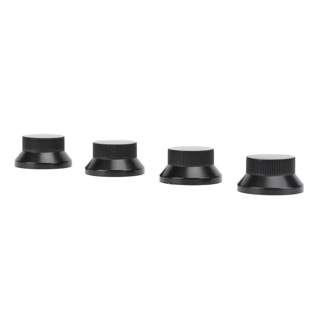 4PCS Metal Knob Caps, Easy Install Metal Tone Volume Control Knobs for Electric Guitar Bass, ST Style Compatible, 6mm Inner Diameter Potentiometer