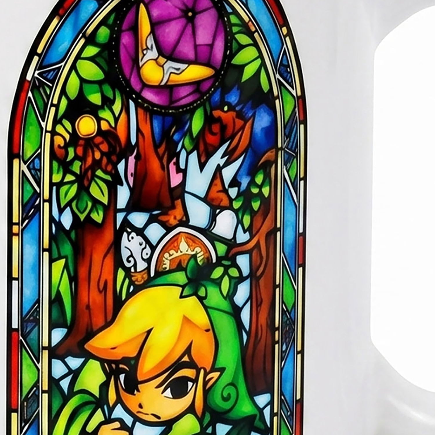Pyramid America: The Legend of Zelda: Stained Glass - 11oz Ceramic Mug - Coffee-Tea, Microwave-Dishwasher Safe, Video Game Fan Collectible, Licensed