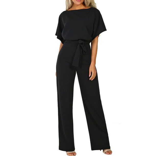 Sexy Dance Short Sleeve Playsuit for Women Plus Size Wrap Drawstring