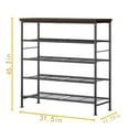 thumbnail image 3 of 6-Tier Metal Shoe Rack Organizer, Decorations For Home, Large Stable Stackable Shoe Tower, Room Decor, Suitable For Entrance Wardrobes, Bedroom Garages, Space Saving, 3 of 20