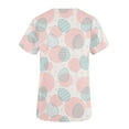 thumbnail image 4 of QATAINLAV Women's Easter Scrub Tops Funny Bunny Egg Printed Scrubs Short Sleeve V Neck Medical Uniform with Pockets Today's Sales Pink XL, 4 of 5
