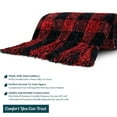 thumbnail image 4 of Pavilia Black and Red Buffalo Plaid Chenille Throw Blanket, 50” x 60”, 4 of 7