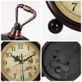 thumbnail image 5 of Alarm Clock Vintage Style Desk Clock Table Clock Decorative Quiet Non-Ticking Clock, 5 of 7