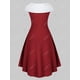 thumbnail image 2 of Más el tamaño del Bowknot del collar la línea vestido Rosegal Vestidos casuales de talla grande, 2 of 5