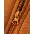 thumbnail image 5 of Jolyshlid Boys Fleece Zip Up Hoodie Jacket Kids Sherpa Lined Winter Coat Outdoor Warm Sweatshirt Brown 7-8 Years, 5 of 7