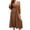 Coffee, variant on Odeerbi Dresses for Women Maxi Dress Autumn And Winter 2025 Fashion Solid Color Cross V-neck Pleated Dress Long Skirt Green