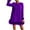 Purple, variant on Feather Hem Dresses for Women 2025 Plus Size Tunic Dress Casual Crew Neck Mini Dresses Loose Fit Evening Dress Long Sleeve Holiday Party Dresses Black XL