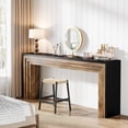 thumbnail image 3 of Tribesigns 70.9" Farmhouse Long Console Table, Wood Sofa Table Behind Couch for Hallway, Black, 3 of 7