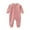 Pink, variant on cfhntfmh Newborn Girls Boys Romper Soft Crewneck Long Sleeve Buttons down Cotton Pajamas Comfy Sleepwear Jumpsuit for 0-2 Years