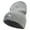 Heather Grey, variant on Comic Swear Emoji Embroidered 12 Inch Long Knitted Beanie - White OSFM