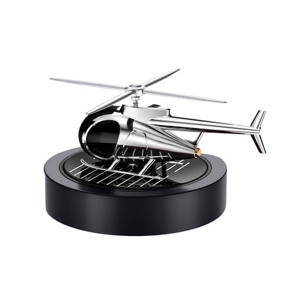 Difusor giratorio de fragancias para coche y helicóptero con energía solar, difusor de aleación para aceites, accesorios de decoración interior, difusor para coche y hogar