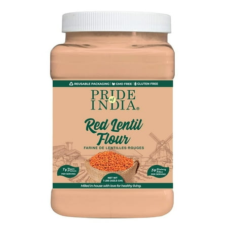 Pride of India Red Lentil Flour, 1 lb