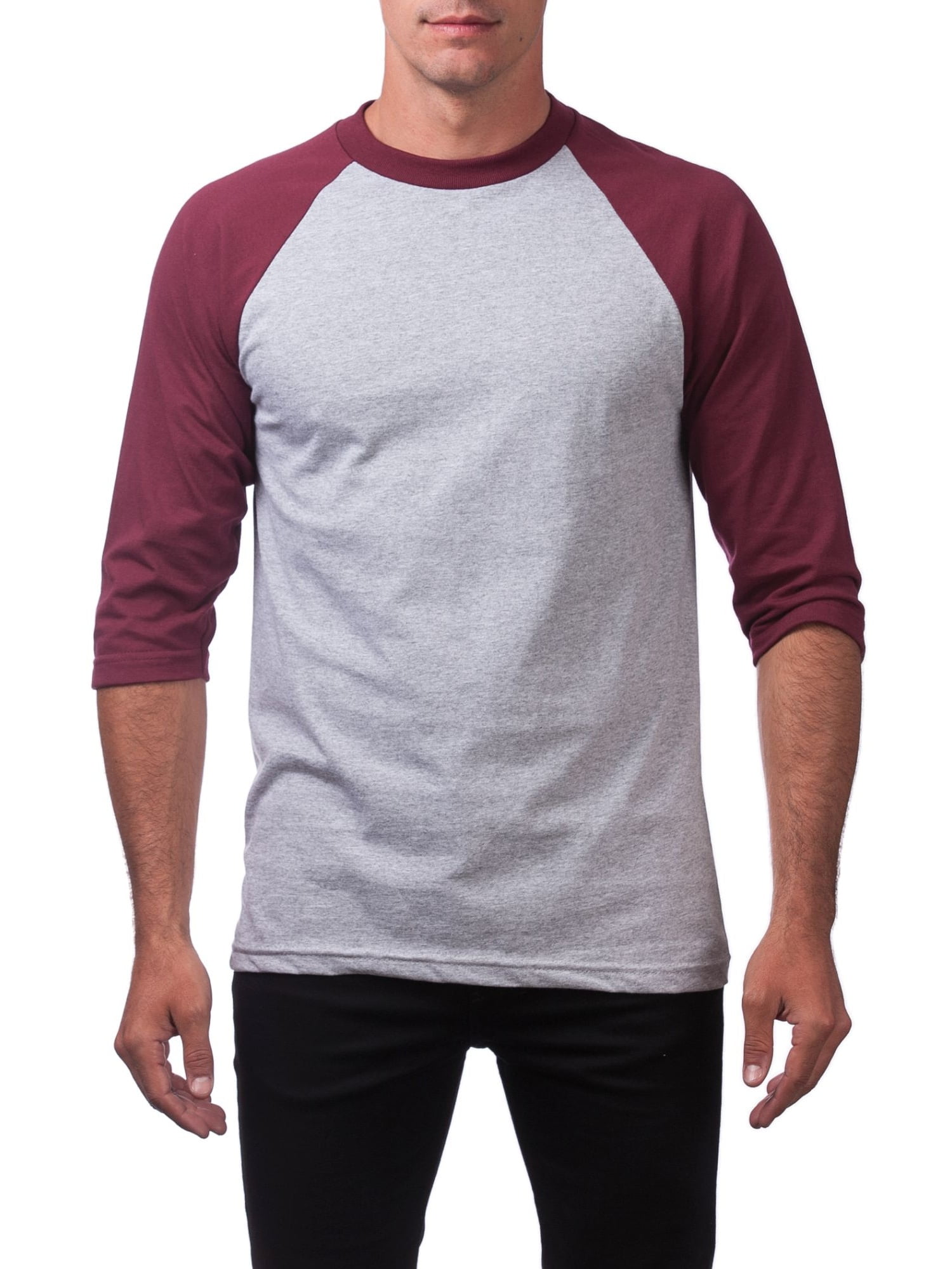 Pro Club Pro Club Men's 3/4 Sleeve Crew Neck Baseball Shirt Walmart