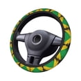 thumbnail image 3 of 15 Inch Elastic Steering Wheel Cover Jamaica Flag Jamaican Steering Wheel Cover Universal Neoprene Steering Wheel Covers Protector, 3 of 6